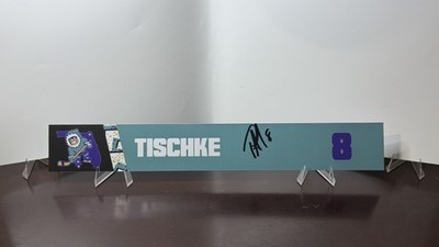 Jacksonville Icemen #8 Tischke Signed Retro Theme Night Locker Nameplate ECHL
