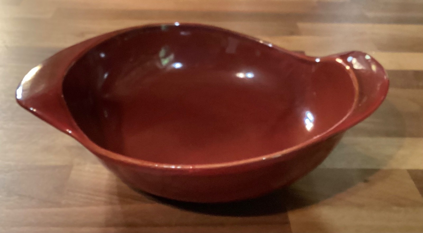 Vintage Mikasa Global Cuisine Red Stoneware Serving Bowl Cas