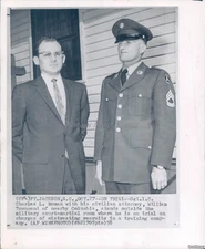 1958 Columbia Sgt Charles Moman Military Court Martial Trial Wire Photo 8X10