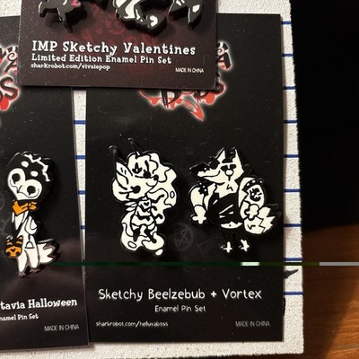 Helluva Boss - IMP Sketchy Enamel Pins Set Of 23, Loona, Millie