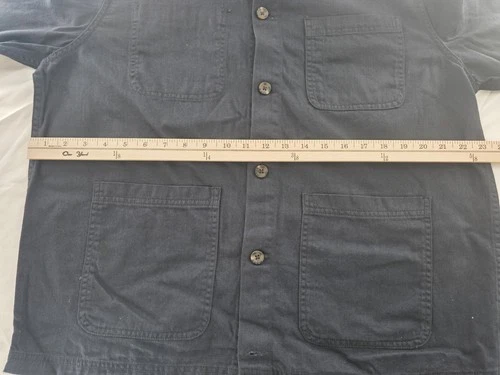 Goodfellow & Co Men’s Black Chore Coat Jacket L Button Front Spread Collar 46" image 12