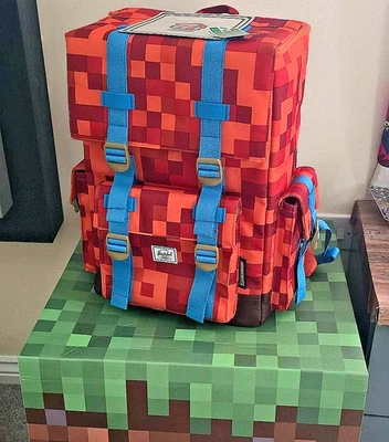 [RARE 1/300 Limited] Sac à dos Minecraft Herschel Cube Little America Orange Block - Photo 1/4