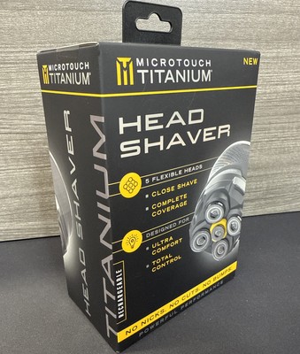 Microtouch Titanium Rechargeable Men's Head Shaver Black - NEW SEALED FREE SHIP