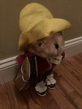 Paddington Bear Golfer Plush w/tag Red Jacket Plaid Shorts Eden Toys 1975