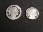 Lot Of 2,  1 Oz and 1/2 OZ Pure 9999 Silver Bullion Coin. Close to Spot