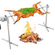 Electric BBQ Rotisserie Grill Kit, 56 Inch 132 lbs Capacity, Automatic 52W Motor