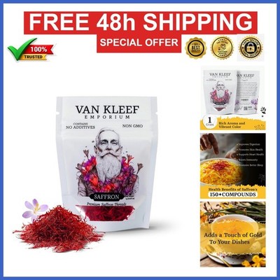 Van Kleef Emporium Kashmiri Saffron Threads   1 Gram Organic Spice