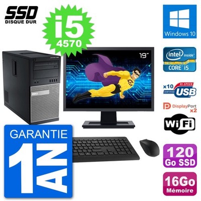 PC tour DELL 7020 Bildschirm 19 '' Intel i5-4570 RAM 16Go SSD 120Go Windows 10