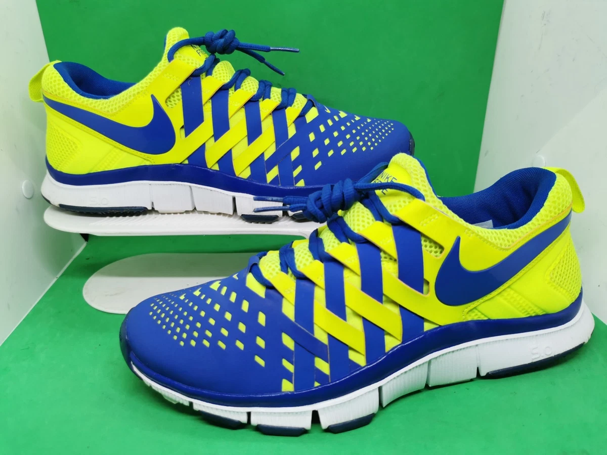NEW in Box NIKE Free Flyknit 5.0 Shoes Men\'s Size 9.5 Blue Glow/Total Orange Nike Free 5.0 Athletic Shoes for Men for Sale | Authenticity  main image 4