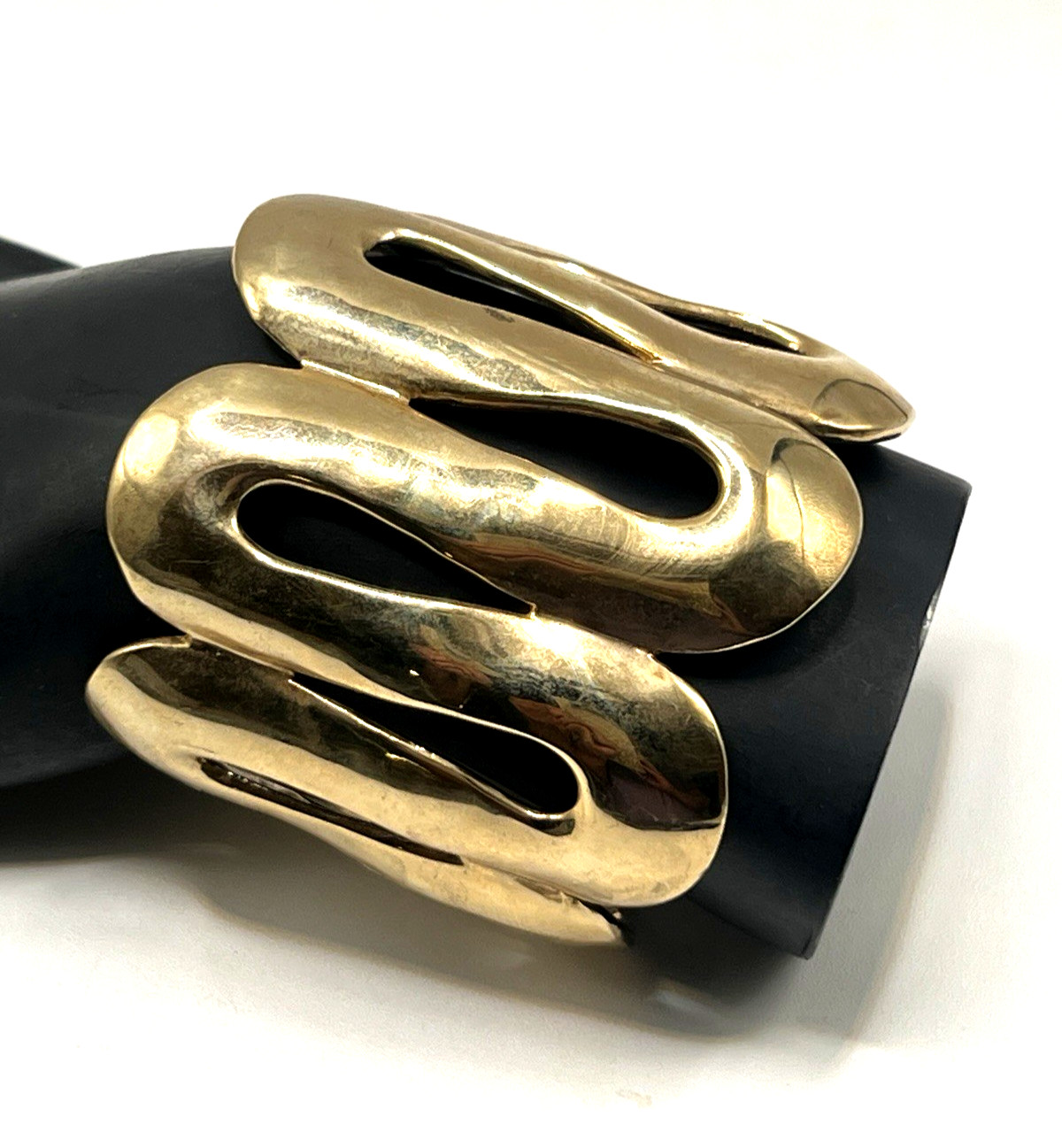 Gorgeous Solid Brass Wide Chunky Cuff Bracelet BO… - image 1