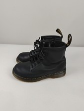 Dr Doc Martens Jr Size 10- 1460 Patent Leather Black Lace Up Boots Side Zipper