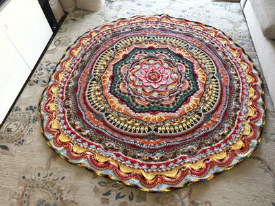 Mandala Madness Hand Made Crochet Blanket Throw 94 