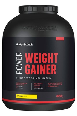 Body Attack Power Weight Gainer, 4750 g Dose, Banana