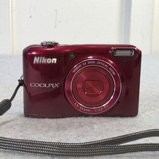 Nikon COOLPIX L28 20.1MP Digital Red Camera For Parts Or Repair Battery Leakage