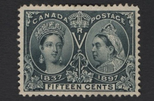 Canada  #58  15c steel blue MNH  OG  DIAMOND JUBILEE ISSUE 1897 High Cat.