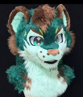 Fursuit Long Fur Husky Fox Mascot Head Party Halloween Fur Cosplay-Promotion