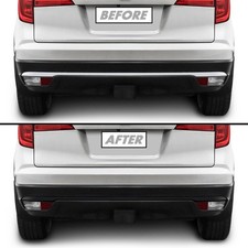 Chrome Delete Blackout Vinyl For 2016-18 Honda Pilot Rear Bumper Diffuser Trim Chrome Delete Blackout Vinyl For 2016-18 Honda Pilot Rear Bumper Diffuser Trim