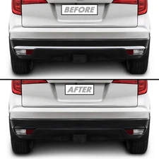 Chrome Delete Blackout Vinyl for 2016-18 Honda Pilot Rear Bumper Diffuser Trim