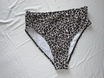 #ad #ad Zaful Women’s Leopard Print High Waist Bikini Bottom Multicolor SZ XL 12 14 NWOT $7.00