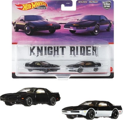 Hot Wheels K.I.T.T. & K.A.R.R. Car Culture Real Riders 80s Knight Rider Fans NEW