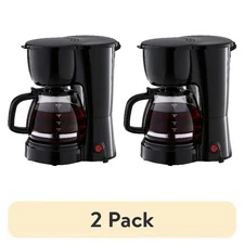 (2 pack) Mainstays 5-Cup Drip Coffee Maker Black, New