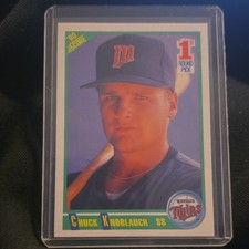 Score 1990 Chuck Knoblauch Rookie #672 Baseball Card Minnesota Twins