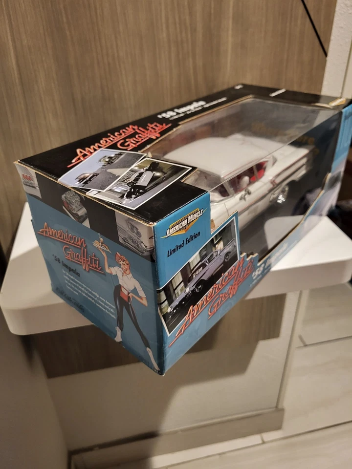 58 Impala American Grafitti 1:18 Scale AMERICAN MUSCLE ERTL Die Cast NEW MIB - Image 3 of 4