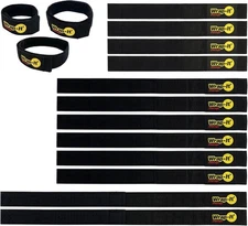 Quick-Straps by Wrap-It Storage - Assorted 12-Pack (9/12/16), Black 