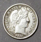 1911-D Barber Dime VF