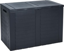 Garden Storage Box Weather Resistant Lid Easy Assemble Outdoor Tool Chest 170L