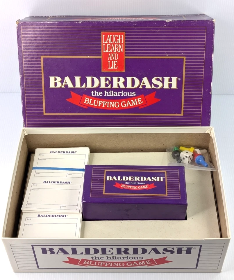 Balderdash The Hilarious Bluffing Game 1984 juego de mesa familiar 100 % completo Foto 2 de 4