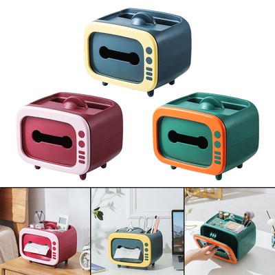 Retro TV Tissue Box Lagerung Container Desktop Papier Halter Lagerung Box