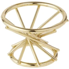 Brass-toned Egg Stand/Holder Swirl Leg 2" diameter