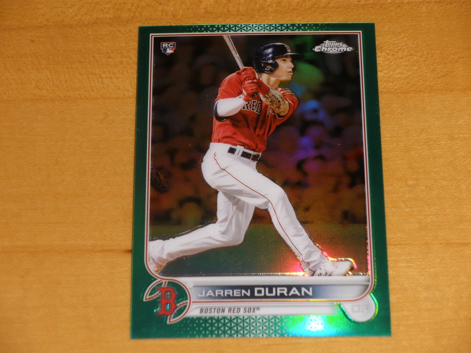2022 Topps Chrome Green Refractor #113 Jarren Duran 53/99 Rookie RC