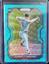 2021 Panini Prizm Garrett Crochet RC Teal Wave Prizm #45 Chicago White Sox