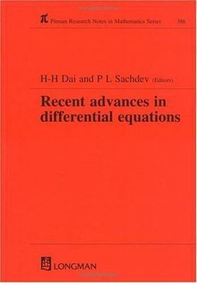 Recent Advances in Differential Equations, Paperback by Dai, H. H.; Sachdev, ...