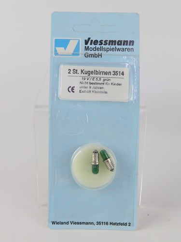 3514  VIESSMANN - ESCALA H0 - BOMBILLA ROSCA 2U. VERDE / (c3) | Condition: Nuevo