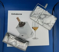 Cobalance Single Bottle Electric Wine Chiller & Cheese Bundle w/ Wine Charms!