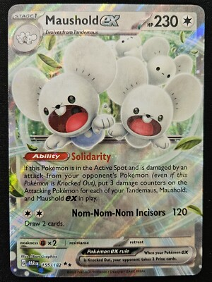 #ad Maushold ex 155 182 Samp;V Paradox Rift Ext. Art Double Rare Holo Pokémon 2023 NM $2.49