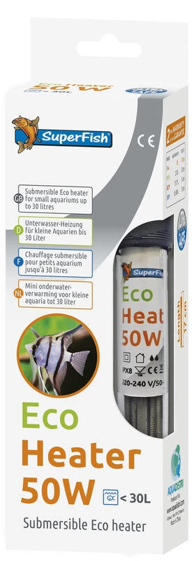 Superfish Nano Eco Heater 50W Mini Aquarium Fish Tank Heater - Image 1 of 1