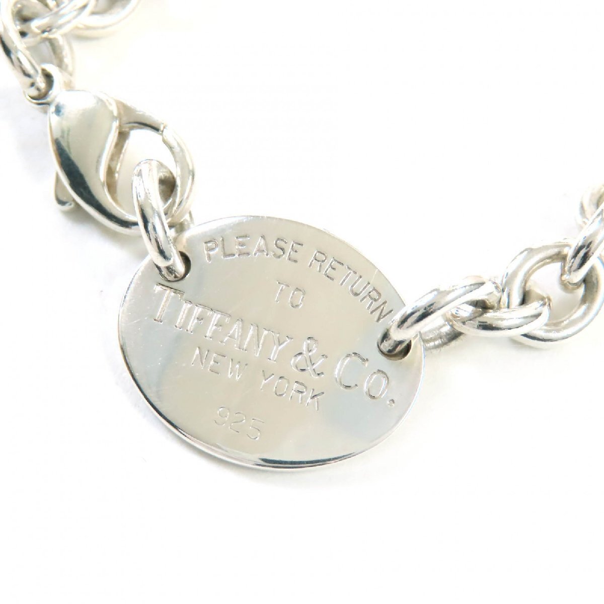 Tiffany Co. Return To Oval Tag Choker Necklace Sv925 Weight