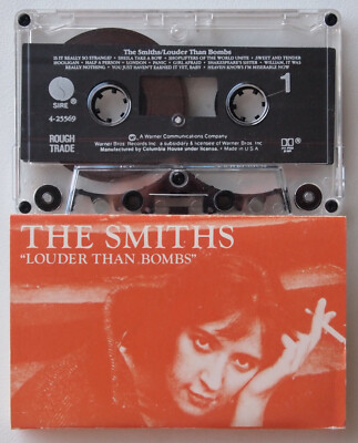 THE SMITHS - LOUDER THAN BOMBS (SIRE 9255694) 1987 USA CASSETTE TAPE - NO ''SR''