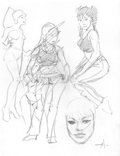 Mike Hoffman Signed (initial) Original Fantasy Art Pencil comic artist 3