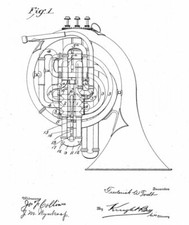 Vintage horn, cornet, drum - CONN USA : constructions, ideas 1901 - 1980