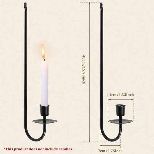 2 Pcs Candle Sconce Holder Mental Iron Wall Candle Sconce Hanging Wall jekBB