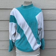 Vtg 80's 90's Lavon SMALL MEDIUM VELOUR Sweatshirt