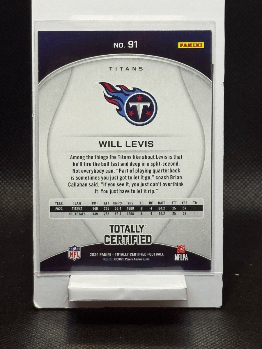 2024 Panini Totally Certified - Will Levis #91 Tennessee Titans | eBay