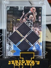 JF 2022-23 Basketball Dennis Rodman Spurs used warm up suit quad swatch /50