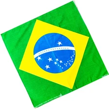Bandana Brazil Brazilian Flag Scarf Headwrap 100% cotton