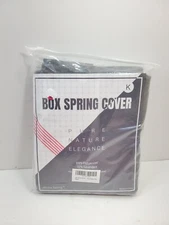 Alyvia Box Spring Cover King Size Gray Heather Polyester Pure Nature Elegance